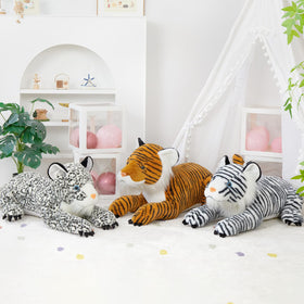 MaoGoLan giant tiger toy fluffy material, supports safe, comforting snuggles for kids.