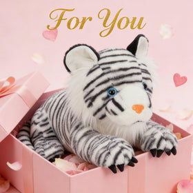 MaoGoLan large tiger in lying pose suited for bed and sofa snuggles