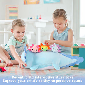 MaoGoLan axolotl family plush offers a comforting bedtime companion.