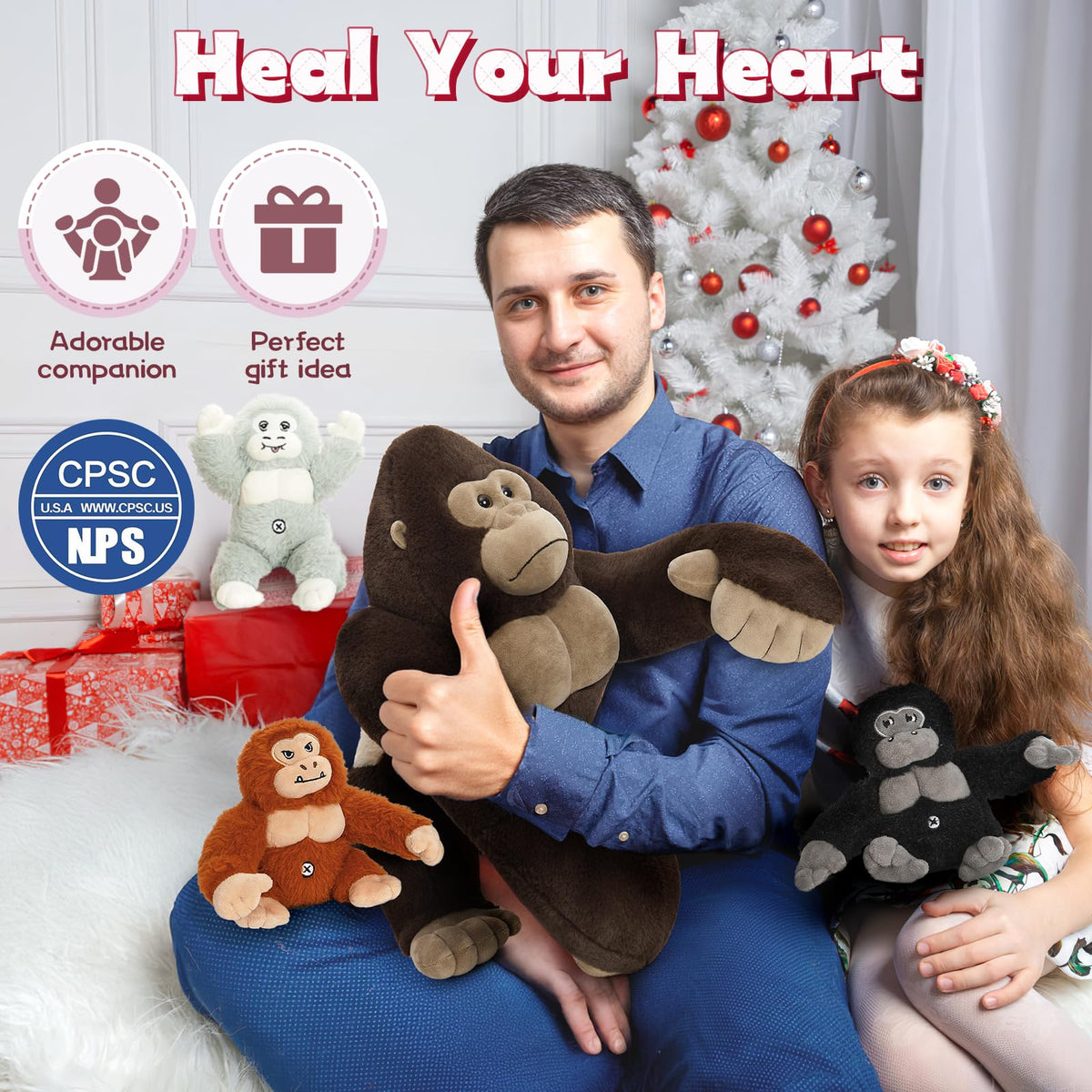 MaoGoLan gift-ready gorilla plush for kids, birthdays, and celebrations.
