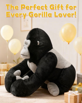MaoGoLan gorilla plush in a child's arms for comfort