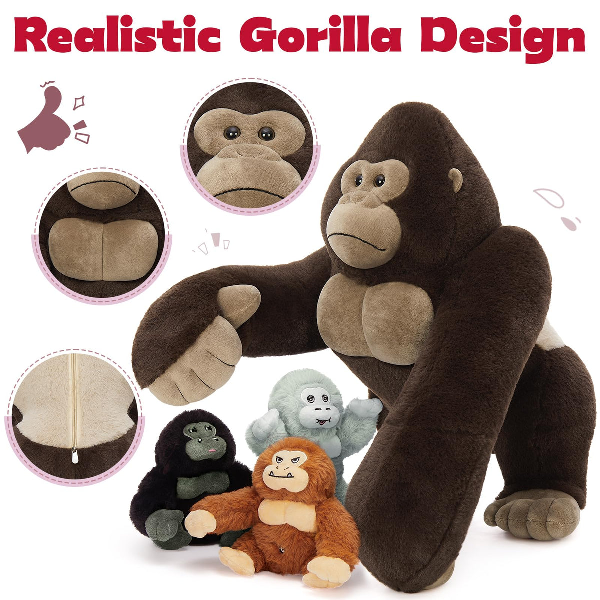 MaoGoLan gorilla room decor adds playful charm to kids’ spaces.