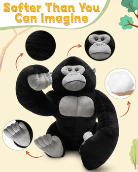 MaoGoLan gorilla plush held by adults for nostalgia