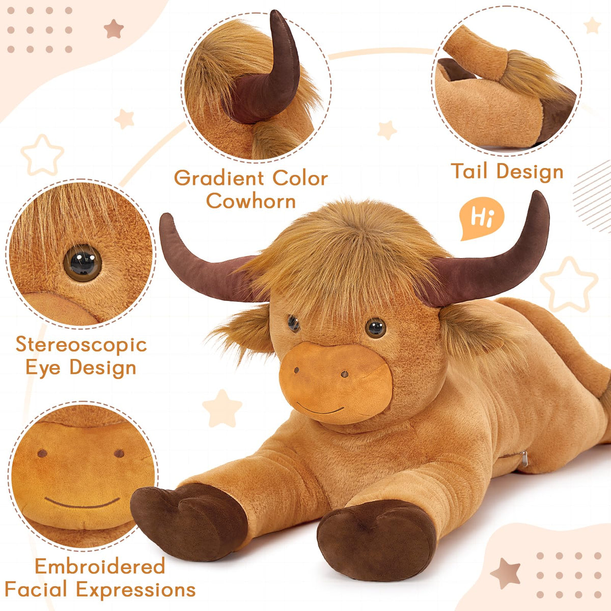 MaoGoLan Highland Cow bedroom decor for playful learning.
