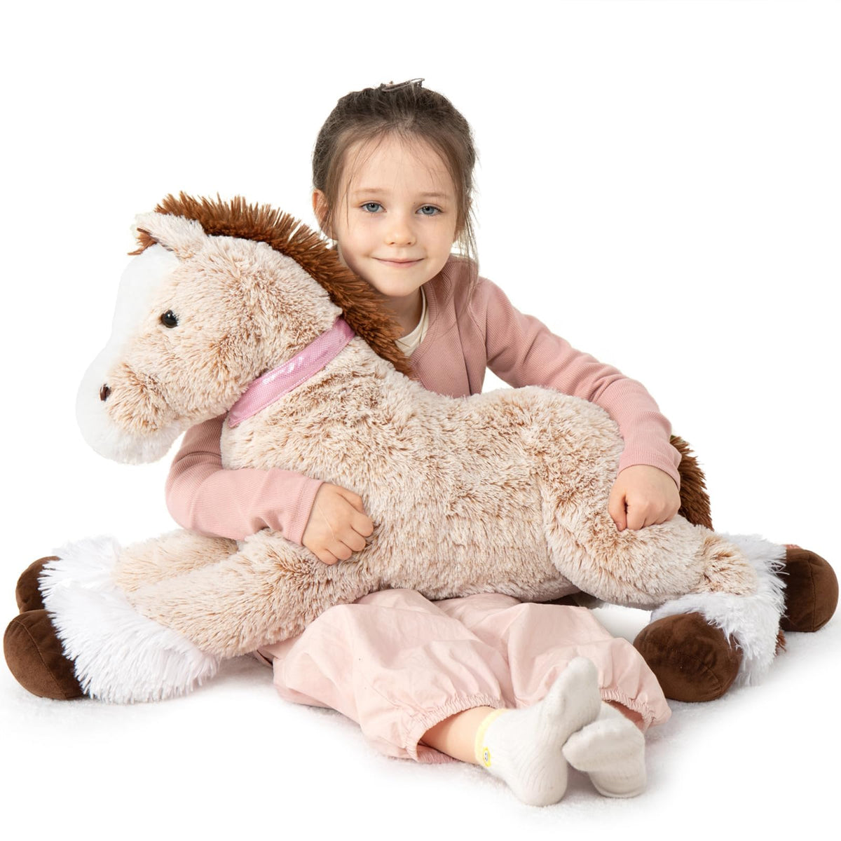 MaoGoLan large horse stuffed animal cuddly play companion for kids
