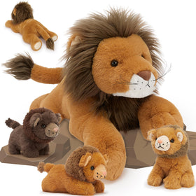 MaoGoLan lion family mommy with three babies inviting imaginative play
