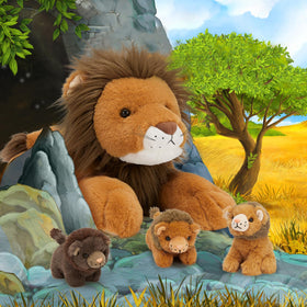 MaoGoLan lion plush closeup mane details for tactile sensory fun