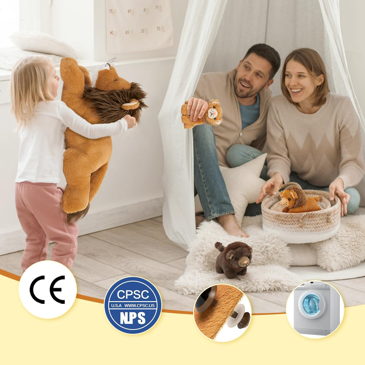 MaoGoLan lion plush decor for nursery walls and kid rooms