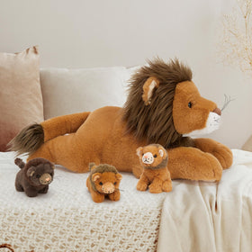MaoGoLan lion plush in a sleeping pose ideal for bedtime cuddles