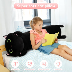 MaoGoLan oversized cat pillow ideal for sofa, bed, or car.