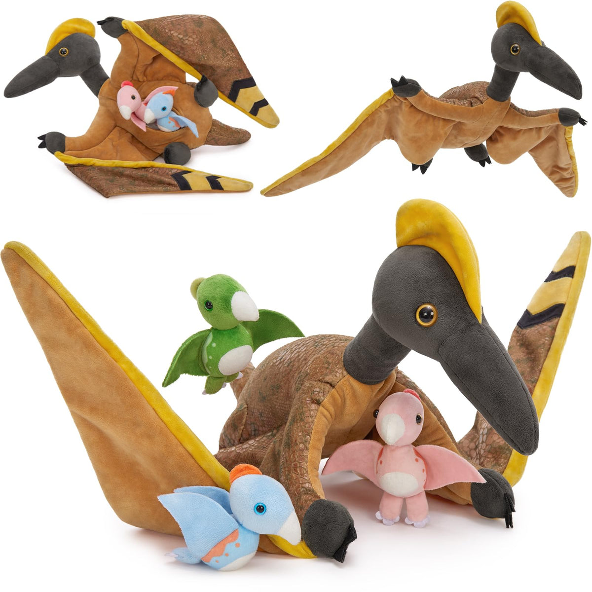 MaoGoLan Mama Pterodactyl with a 37-inch wingspan for dramatic display and imaginative play