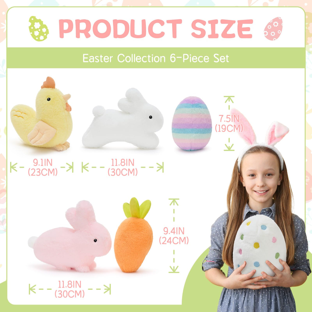 MaoGoLan Easter egg plush pink enhances colorful gift baskets