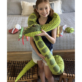 MaoGoLan realistic boa constrictor plush with textured scales for lifelike play.