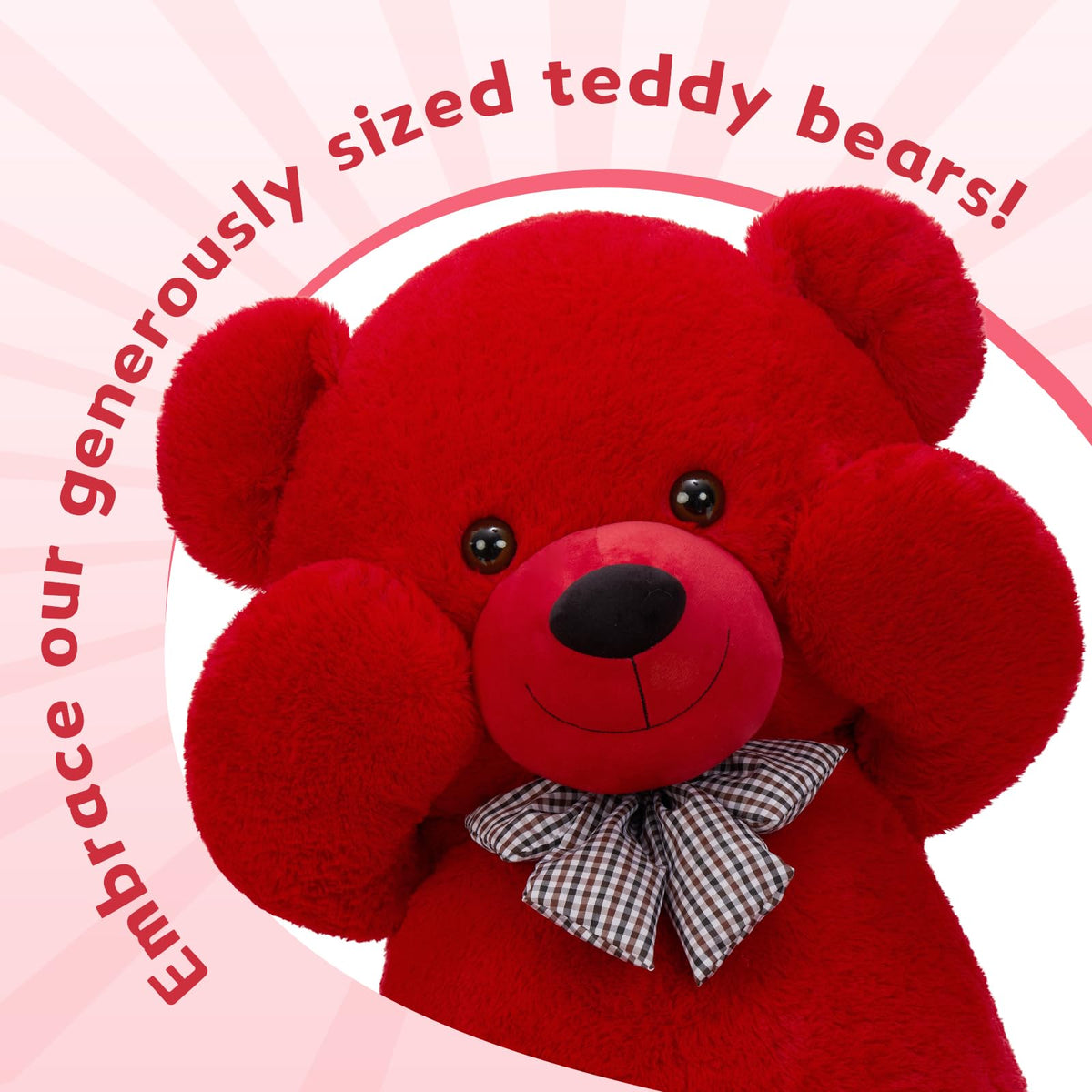 MaoGoLan red plush close-up showing soft texture for warm cuddles.
