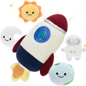 MaoGoLan rocket plush, 14.57-inch, ideal for bedtime snuggles and imaginative space play.