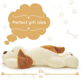 MaoGoLan stuffed puppy with side zipper for customizable stuffing