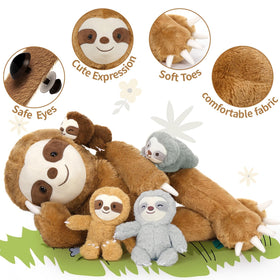 MaoGoLan brown sloth nursery plush for cozy decor