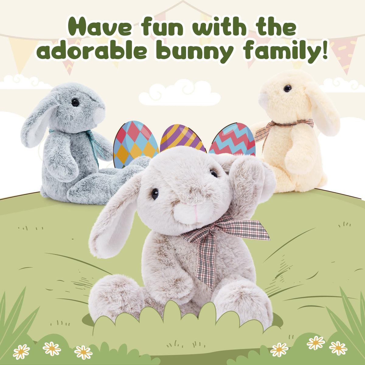 MaoGoLan soft bunny plush provides safe, skin-friendly cuddles for kids