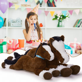 MaoGoLan soft-plush-horse-rein-blue invites gentle riding games and pretend adventures.
