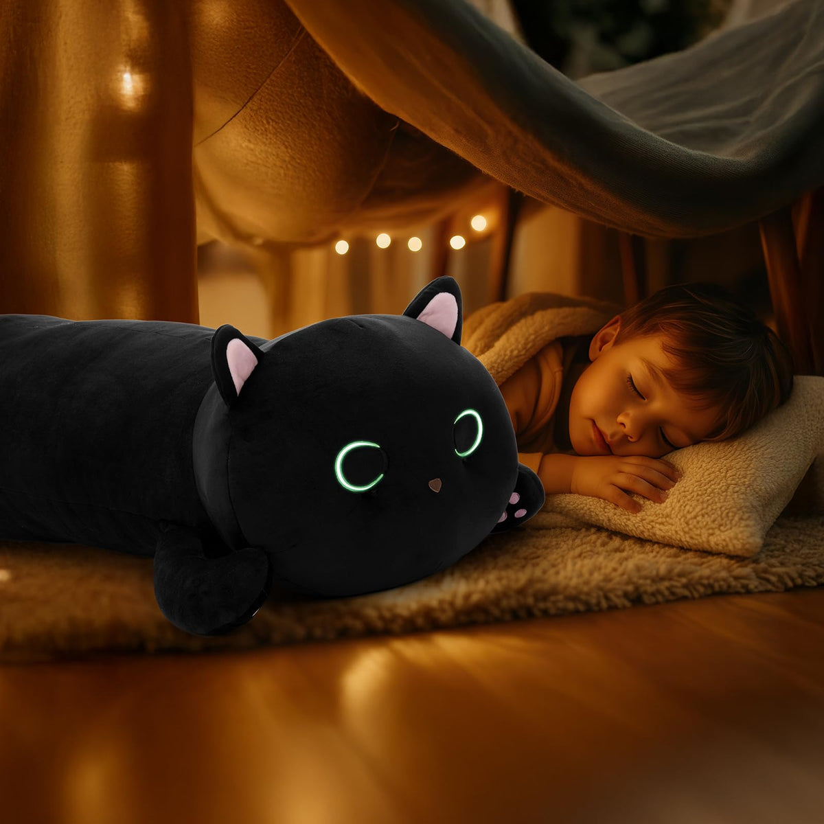 MaoGoLan soft plush microfiber with down cotton for cozy hugs.
