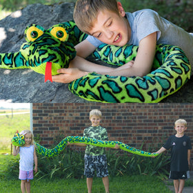 MaoGoLan soft snake toy ideal for kids reading time and cuddling.