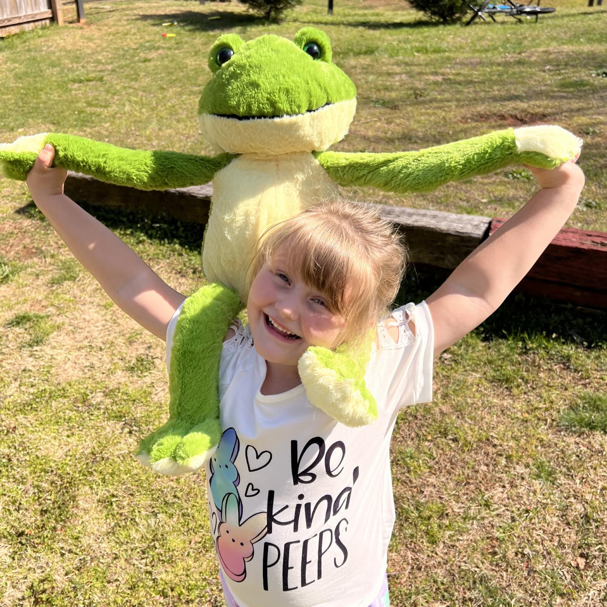 MaoGoLan stuffed frog back zipper enables easy stuffing renewal and cleaning.
