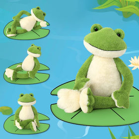 MaoGoLan stuffed frog long arms drape, great for decorating and wrapping around objects.