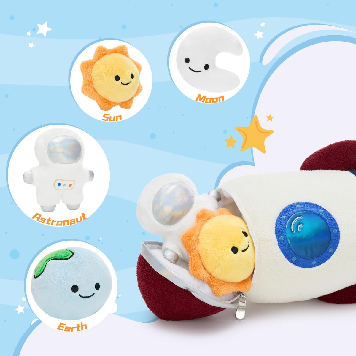MaoGoLan sun plush, 3.94-inch, friendly solar buddy for discovery play.