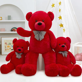 MaoGoLan unboxing moment with a soft red teddy.