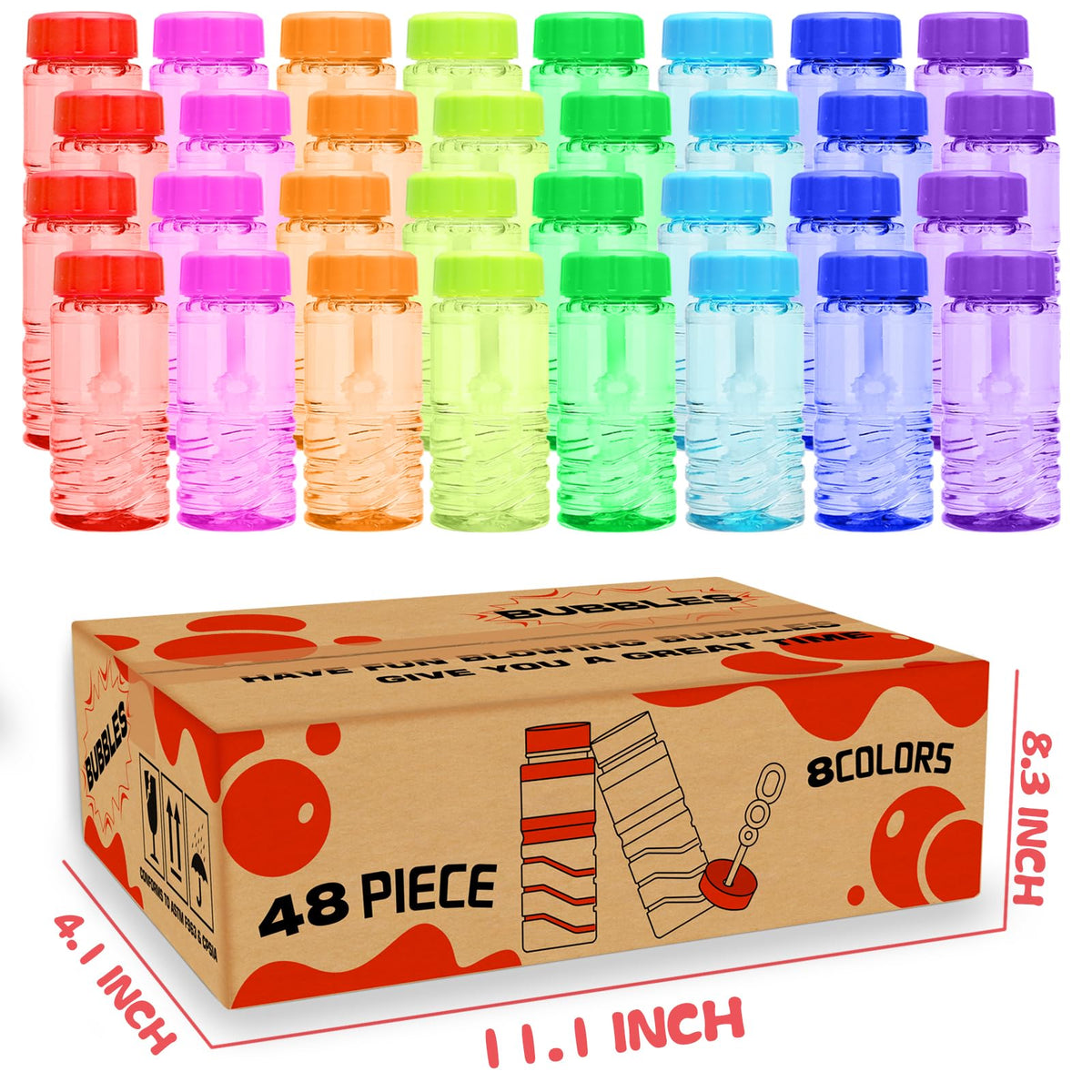 Each bottle holds 2 oz of bubble solution