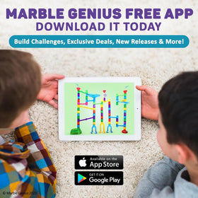 Marble Genius app provides guided challenges to expand marble run creativity