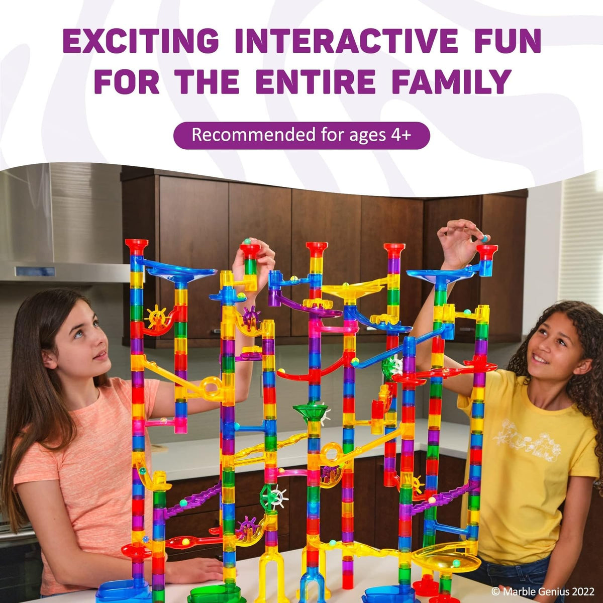 Marble Genius bright colors and shapes inspire creativity during builds.
