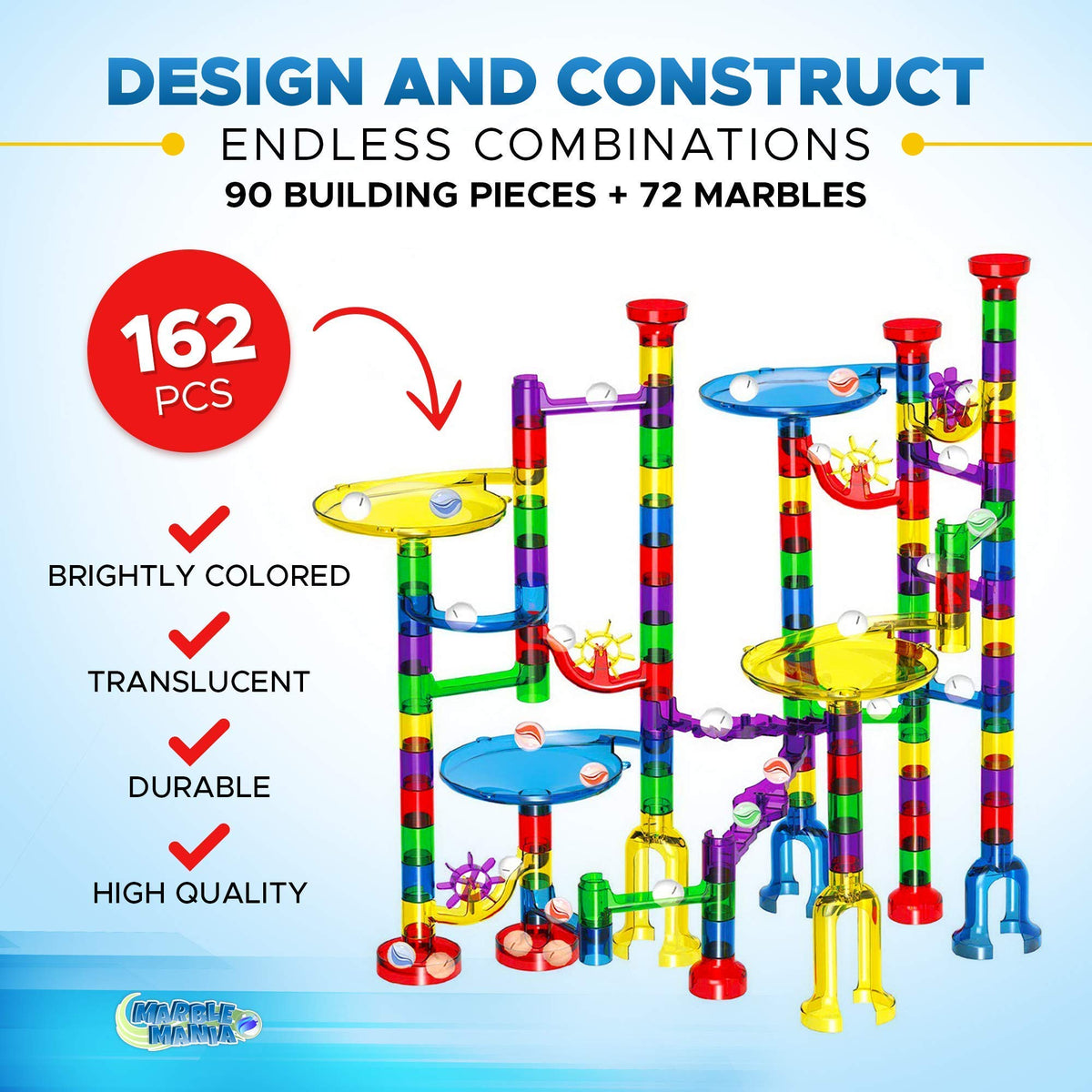 Marble Mania Easy Fit pieces designed for simple push and pull assembly
