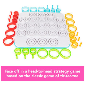 Two players compete with Otrio's smart setup.
