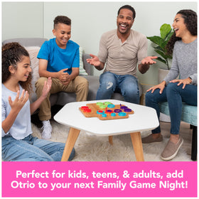 Marbles Otrio compact storage keeps components neat for travel and family nights.