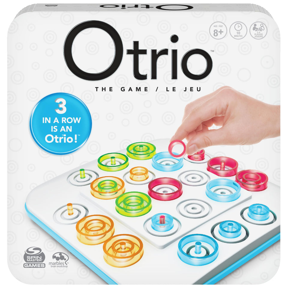 Marbles Otrio gameboard ready for strategic play.