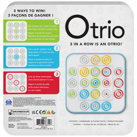 Marbles Otrio unfolded board shows setup and lines.