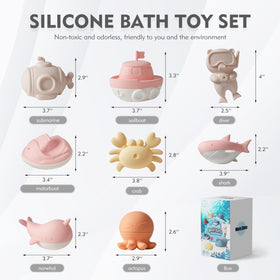 MarcZero BPA-free silicone bath toys ensure safe water play