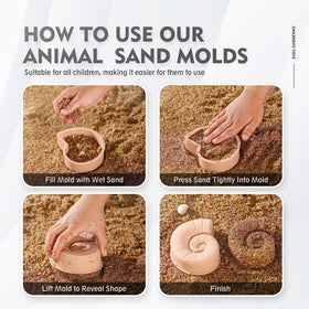 MarcZero dolphin mold inspires dynamic sand sculptures and storytelling