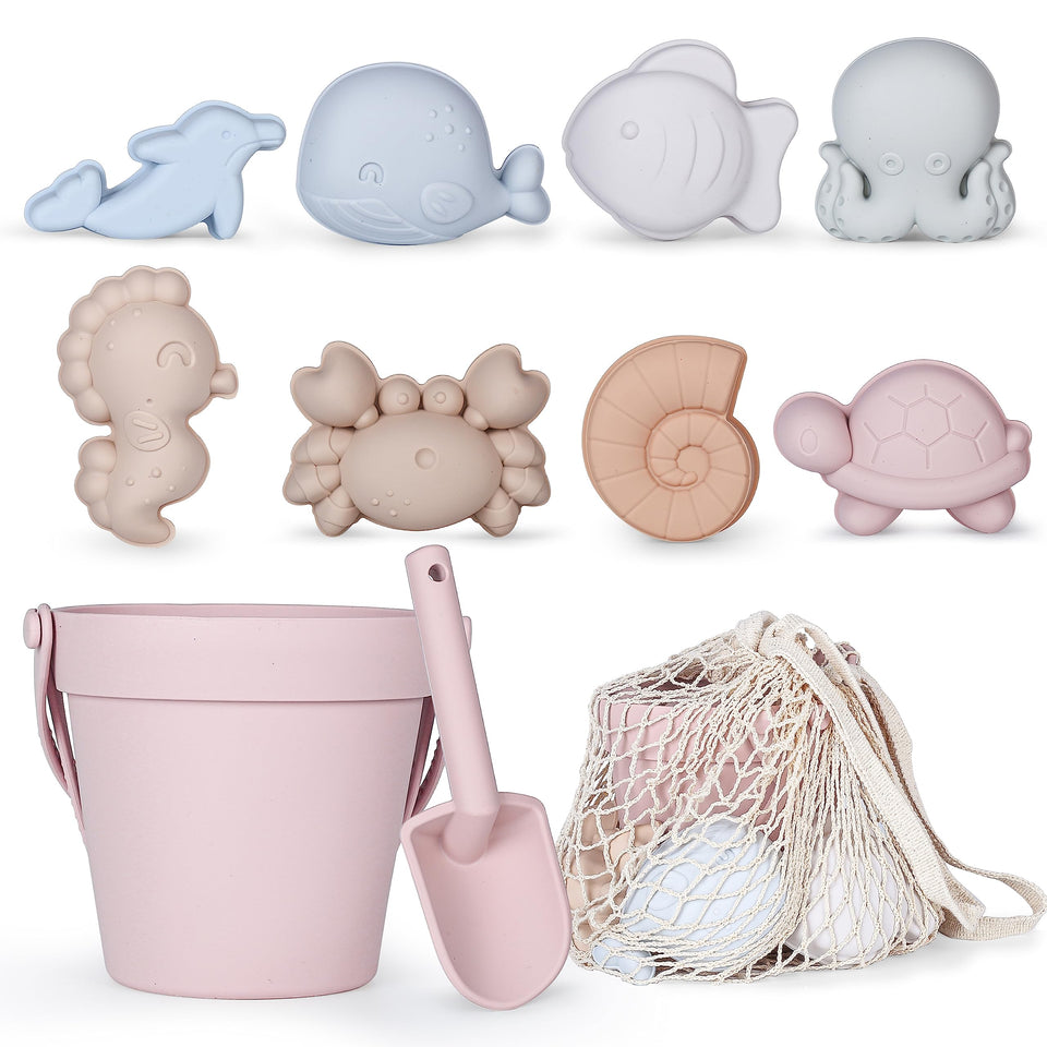 MarcZero pink bucket for silicone beach toys offers lightweight, durable play on sand