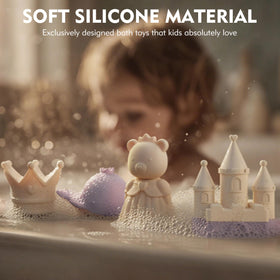 MarcZero Princess soft silicone bath toys provide easy grip for toddlers during bath time
