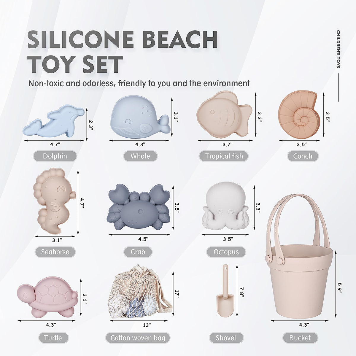 MarcZero silicone beach shovel with soft grip handles quick sand scooping