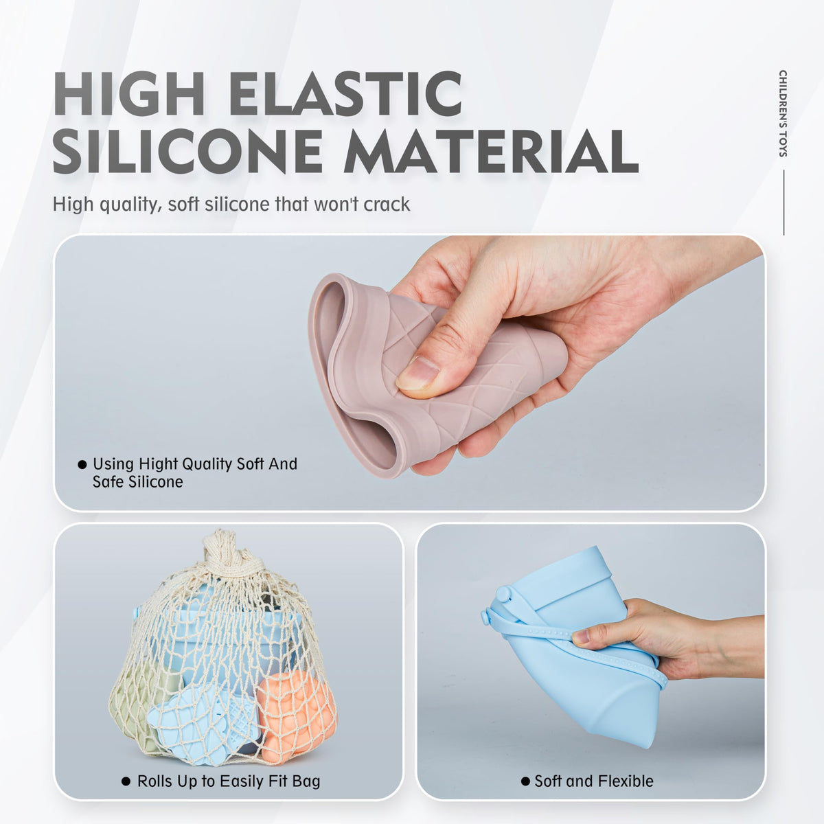 MarcZero silicone beach toys collection, travel-ready kit for family outings.