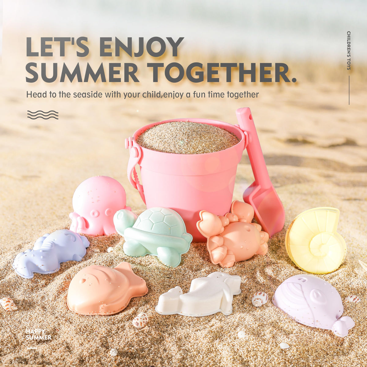 MarcZero conch mold silicone toy for creative seaside sculptures.