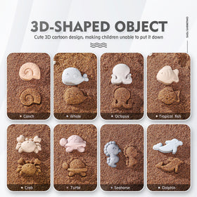 MarcZero silicone crab mold supports colorful sand creations at the shore