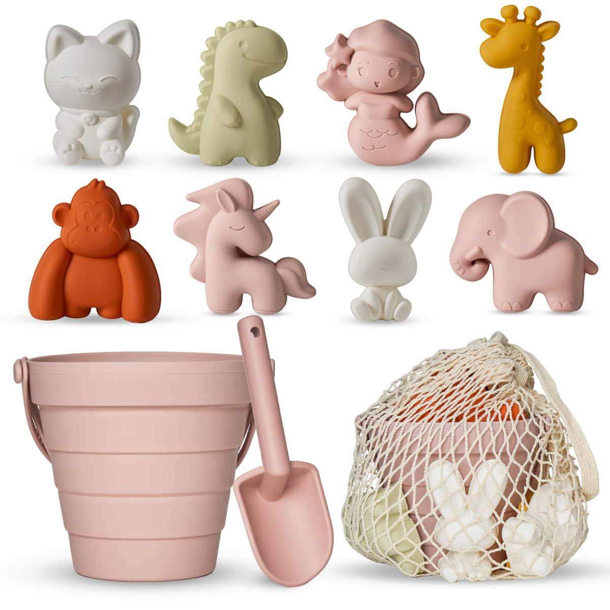 MarcZero pink silicone bucket for creative sand shaping at the beach