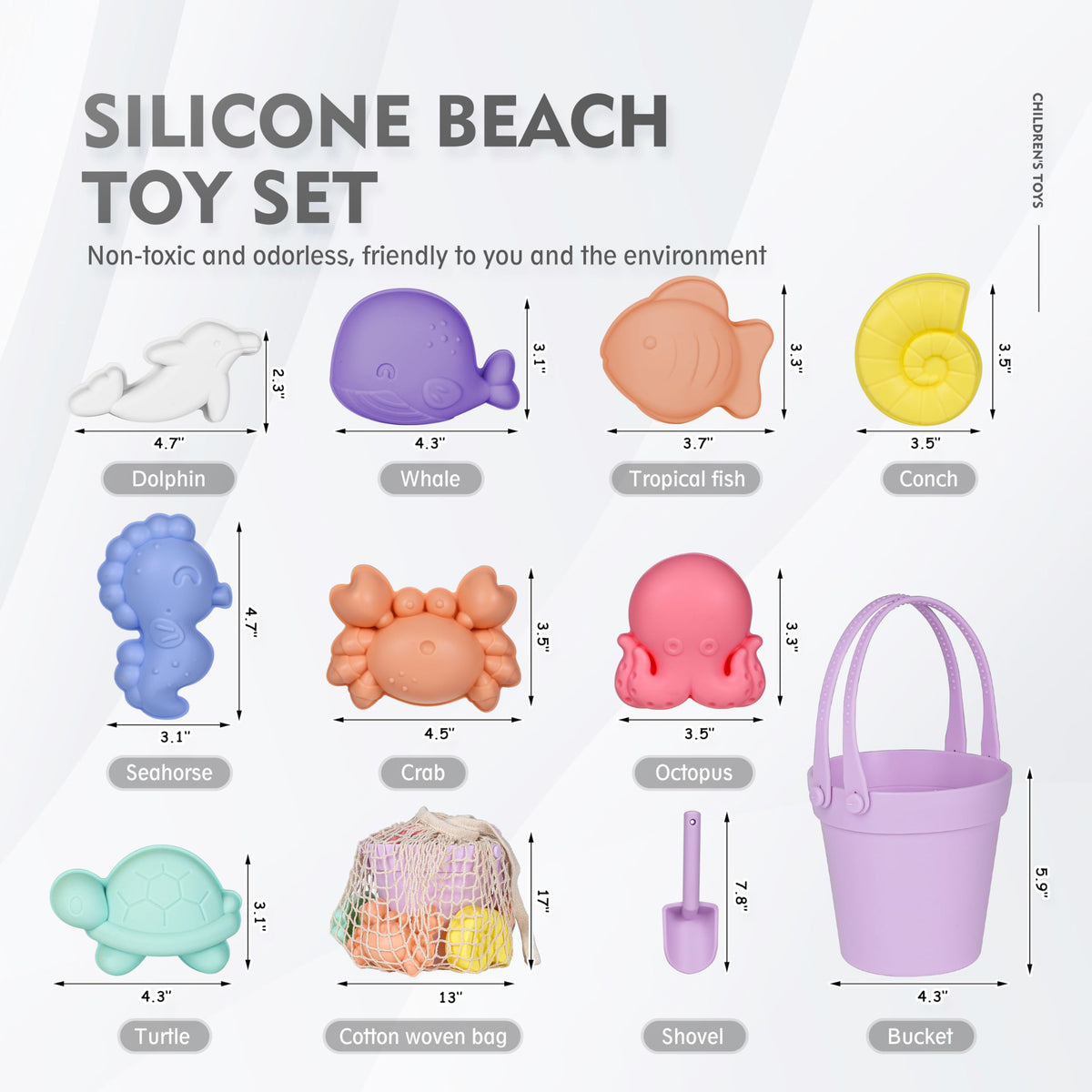 MarcZero silicone beach shovel, easy grip for digging and scooping at the shore