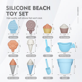 MarcZero silicone watering can in light blue,-safe for little hands during playtime.