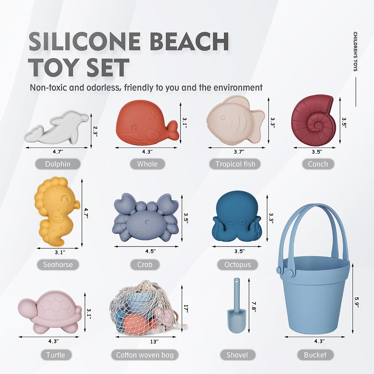 MarcZero silicone conch blue for moldable sand art on the go.