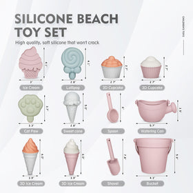 MarcZero silicone watering can pink, easy pour for sand play